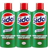 Sidol Metallpolitur 150 ml – 3er Pack – Politur für Kupfer, Messing, Aluminium, Chrom & Edelstahl – Chrompolitur & Metallreiniger für Haushalt & Autozubehör