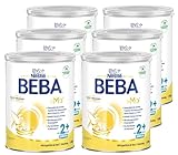 BEBA Junior 2+ Milchgetränk ab dem 2. Geburtstag, Mit HMO, Altersgerecht angepasster Proteingehalt, Nur Laktose, Ohne Palmöl, Ohne Fischöl, Kleinkindnahrung, Baby-Milchpulver, 6er Pack (6 x 800g)
