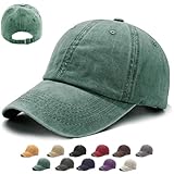 XIEXIESHER Unisex Baseballkappe Damen Herren, 1/2 STK Einheitsgröße, Metallverschluss Verstellbar, 14 Farben, Retro Schildmütze UV Schutz Outdoor Reisen Angeln Camping(Armeegrün)