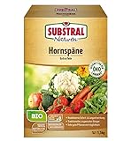 Substral Naturen Bio Hornspäne, Natürlich organischer Stickstoffdünger mit Sofort-und Langzeitwirkung, 1,5 kg