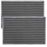 OSALADI 2 Stück Kissenhandtuch rutschfest Atmungsaktiv aus Baumwolle mit Kissenschutz Grau Gestreift für Schlafzimmer