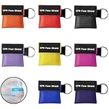 PVFZXS 8 Stück Beatmungsmaske Erste Hilfe, Beatmungsmaske, Beatmungsmaske Schlüsselanhänger, Beatmungstuch, Beatmungstuch Schlüsselanhänger, Mund Zu Mund Beatmung Schutz, Cpr Beatmungsmaske