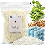 CANDELISS Sojawachs für Kerzen in Formen 2kg. kerzenwachs zum gießen 2kg 58º Soja wachs für Kerzen Soy candle wax for candle making Kerzen selber machen wachs (2 kg)