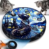 Zeepet Katzenspielzeug für drinnen, interaktives Ballspielzeug mit 7 Löchern, Labyrinthmattenbeutel, automatisches bewegliches Versteckspiel mit Federschwanz, Mäusefangspiel, Geschenke für Katzen