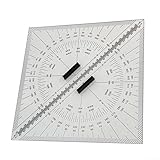 Marine Chart Plotting Dreieck Lineal 300mm, Acryl Winkelmesser für Navigation, Präzise Gravierte Skala mit hoher Transparenz, Kompatibel mit Booten Yachten