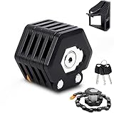 YBDADOEH Fahrradschloss-Kombination – 5 mm legierter Stahl + Kupferzylinder, tragbares Profi-Fahrradschloss, faltbares Kettenschloss, hochbelastbarer Diebstahlschutz