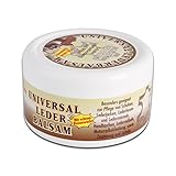 Universal Lederbalsam 250ml mit echtem Bienenwachs zur Pflege und Reinigung von Zaumzeug Sättel Schuhe Lederbekleidung Möbel Handtaschen, farblos