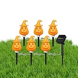 Halloween Solar Erdspieß Licht, Solarbetriebene Kürbispfähle, Festliche Orange Gartenlichter, Einfache Installation, Witterungsbeständig, Für Hof, Weg Und Rasen