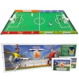 TIPP-Kick Mania Tischfußball spielfertiges Spielset mit 2 Spieler, 2 Torhüter, 2 Plastiktore, 2 Bälle, 4 Banden, 1 Spielfeld aus Filz | Tischfussballspiel | Tischkicker-Spielfläche ist: 80x47cm