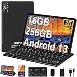 2024 ZIOVO Tablet 11 Zoll Android 13 Tablet, 16GB RAM+256GB ROM/TF 1TB, GMS-Zertifizierung, Octa-Core 2.0 GHz, Tablet PC mit 5G WiFi, 2000*1200 FHD, 8600mAh, 5MP+13MP, Tablet mit Tastatur+Maus-Schwarz