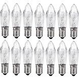DFTRIF 14pcs Ersatz Lampe Glühbirne E10 Basis Schraube Gewinde Kerze Glühbirnen für Licht Ketten 34V 3W für Bad Küche Home Bulb Decor