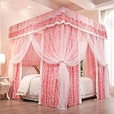 Moskitonetz-Betthimmel – 4-Eckpfosten-Design für verbesserten Schutz, ideal für Doppel- bis Kingsize-Betten in verschiedenen Räumen