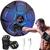semai Music Boxing Machine, LED Musik Boxmaschine, Unterstützt Bluetooth, 9Geschwindigkeitsmodi und Zählmodus Für Erwachsene und Kinder Exercise/Stress Release (Blue Boxing Machine)