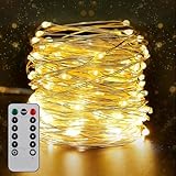 Adoric Lichterkette außen 20m, 200 LED Lichterkette, USB Lichterkette innen, Lichterkette Weihnachtsbaum, Lichterkette außen Timer für Schlafzimmer, Party, Hochzeit, Weihnachten [Energieklasse A]