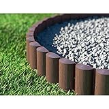 Cellfast ECO Rasenkante Palisade, braun Gartenpalisade Raseneinfassung Beetumrandung (21,6m)