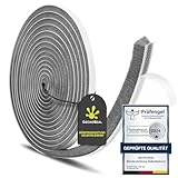 GeckoSeal 6m Bürstendichtung Selbstklebend, 9mm(B) x 9mm(D), Bürstendichtung für Fenster, Schiebetür, Bürstendichtung Rolladen für Kleiderschränk, Türbürstendichtung für Insektenschutz - Grau