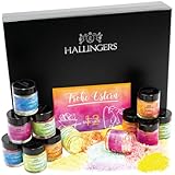 Hallingers Frohe Ostern - Pink - Fürs Osterkörbchen zu Ostern, 12er Badesalz-Geschenk-Set mit Totes Meer-Salzen edel verpackt (Set) - Muttertagsgeschenk & Geschenkideen zum Vatertag | Glückwunsch Jahr