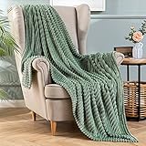 MIULEE Kuscheldecke Fleecedecke Flanell Decke Einfarbig Wohndecken Couchdecke Flauschig Überwurf Mikrofaser Tagesdecke Sofadecke Blanket Für Bett Sofa Schlafzimmer Büro 50x60Inch 125x150cm Matcha Grün