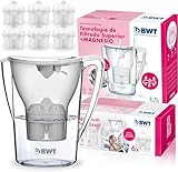 BWT Manual Life - Magnesium Wasserfiltertopf + Pack 6 Wasserfiltertopf, 2.6 L weiß