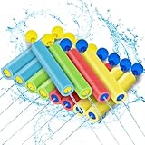 Lehoo Castle Wasserpistole Kinder, 12 Stück Wasserspritze, 9,1 m Reichweite Wasserpistol Schaumstoff, Wasserspritzpistole, Wasserspielzeug Kinder