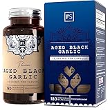 FS Schwarzer Knoblauch Kapseln | 180 hochdosierte Kapseln mit Black Garlic – 10.000mg Knoblauch Extrakt pro Kapsel | Geruchsneutrales Knoblauchpräparat | Gentechnik-, gluten- & allergenfrei | Aus GB