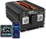 EDECOA Wechselrichter 12v auf 230v Pure Wave 3500w Spannungswandler Fernbedienung Pro 2X USB Kann Batterietyp wählen FLD AGM Gel LiFePo4 Eco Mode