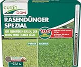 CUXIN DCM Rasendünger Spezial - Langzeit Rasendünger - In MINIGRAN® TECHNOLOGY - Geeignet für Streuwagen - organisch-mineralischer NPK-Dünger- 3 KG für 75qm