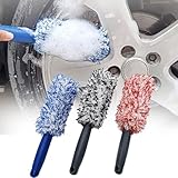 Suuwwn Felgenbürste Alufelgen,3Stück Auto Felgenbürste Premium Mikrofaser Felgen Bürste Felgenreiniger Bürste Lange Profi Auto Reinigung Felgenreinigungsbürste Felgenbürste Dünn Felgenbürste Motorrad