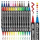 Acrylfarben stifte Acrylstifte für Steine Wasserfest 26PCS Acrylic Paint Marker Stifte Steine Bemalen Für Kunststoff Glas Holz Keramik Metall Reifen Leinwand.