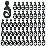 Haken für Pavillon-Vorhänge, 50 Stück, Haken für Zelt, Tür und Stoff, vielseitig verwendbar, Ringe, Pergola, korrosionsbeständig, für Garten, Balkon, Wohnzimmer, Bad, Terrasse, Außen, Innen