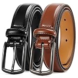 CHAOREN Ledergürtel Herren 2er-Pack, Gürtel Herren Leder Set für Anzug 32mm, Anzuggürtel Perfekt für Lässige Jeans und Business Outfits
