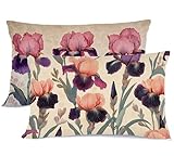 Kissenbezug 45 x 70 Lila Kissen 45x70 Rosa Kopfkissenbezug Leinen Kopfkissen, mit Reißverschluss Nackenkissen Deko Kissen 2er Set Seitenschläferkissen Bezug, für Schlafzimmer Halloween Deko G - 636