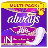 Always Expert Daily Extra Protection Normal 192 Slipeinlagen (Sparpackung 3x64 Stück), Geruchsneutralisierend