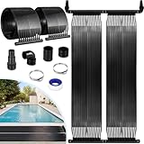 Solarkollektor Poolheizung 500x75 cm, Solarheizung Poolheizung, Pool Sonnenkollektor Pool Solarheizung für 3.75㎡ Schwimmbad bis 20000L Wasserinhalt Solarmatte heizmatte Satz UV-beständiger Erweiterbar
