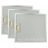 vhbw 3x Filter Metallfettfilter kompatibel mit AEG ADX6300BW, DE6261-ML, ADX6301BW, DE6266W, DE6261ML Dunstabzugshaube - 30,7 x 27,8 x 0,85 cm, Metall