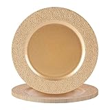 Argon Tableware Hämmerte Ladeplatten - 33cm - Gold - Pack Von 6