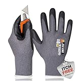 DEX FIT Schnittschutz-Handschuhe Level A9 Cru953H, 3D-Komfort Stretch Fit, Power Grip, Dünn, Touchscreen-kompatibel, Langlebig, Maschinenwaschbar; Blackgrey XL 1 Paar