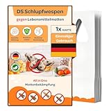 DOLCI SOGNI Schlupfwespen Gegen Lebensmittelmotten – Lebensmittelmotten-Falle & Mottenabwehr – Chemiefrei, Effektiv, Natürliche Alternative zur Mottenfalle für Lebensmittel & Küche - 1 Karte