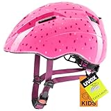 uvex Kid 2 - Leichter Fahrradhelm für Kinder - individuelle Größenanpassung - erweiterbar mit LED-Licht - pink Confetti - 46-52 cm