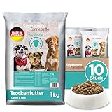 Eggersmann Carnebello - 10x1 kg Hundefutter trocken Lamm & Reis - Hunde Trockenfutter für ausgewachsene Hunde mit normalem Energiebedarf - Trockenfutter für Hunde