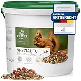 wildtier liebe Eichhörnchenfutter 2kg für Eichhörnchen & Streifenhörnchen I Ganzjahres-Futter Eichhörnchen, Streifenhörnchen Futter