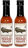 The Original Australian - Flamin' Hot Pepper Sauce - 148 ml (Packung mit 2)