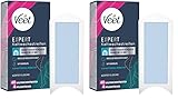 Veet Expert Kaltwachsstreifen Körper & Beine - Wachsstreifen zur Haarentfernung für alle Hauttypen inkl. sensibler Haut - 20 Doppelstreifen : 40 Streifen (Packung mit 2)
