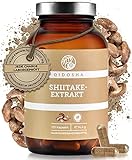 QIDOSHA® Shiitake 15:1 Extrakt Kapseln, 120 Stk, 1000 mg Dual-Extrakt je Tagesportion, 30% Polysaccharide, Premium Shiitake-Pilz-Kapseln hochdosiert, vegan, laborgeprueft