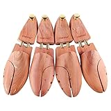 Cedar Space Zedern-Schuhspanner für Herren, 7,5–14 Größen, Zedern-Schuhspanner für Herren, 2 Paar Schuhspanner aus Holz, Originale Holzfarbe, CS41 -US Size Men8