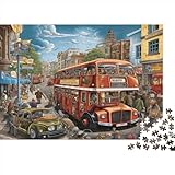 London Street Bus 500-teilige Puzzles Für Erwachsene. Puzzles Mit 500 Teilen. Anspruchsvolle Puzzles Für Erwachsene. 500-teilige Puzzles Für Erwachsene. Spielzeug Und Spiele 500pcs (52x38cm)