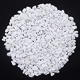 KAIAIWLUO Dekosteine Weiß,500G Kieselsteine Natur Mini Sortierte Deko Kieselsteine Marmorsteine Deko Naturstein für Vasenfüller Pflanztöpfe Landschaftsbau Aquarien Haus und Garten