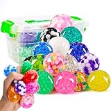 JOYIN Mini Stress Ball Spielzeug, Random 9 Pack Fidget Spielzeug für Erwachsene, Squishy Stress Relief Bälle, Antistressbal, Relieve Arbeit Angst, Übung Hand Flexibilität, Valentinstag Party Favors