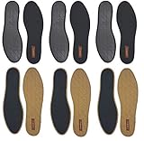 Cinnea 3 Paar Zimt Einlegesohlen, Antirutschvlies gegen Schweiß und Fußgeruch, Damen, Herren, Schwarz, Größe 41