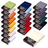 AVANTGARDE Spannbetttuch - 180x200cm - 200x220cm - 40cm Steg - Spannbetttücher auch für Boxspringbett u. Wasserbett (02 Natur)